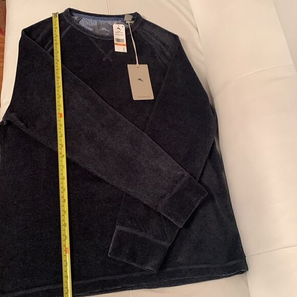 NWT Tommy Bahama Stone Crest Terry Cloth Crew Neck Shirt Men’s Size SP - Picture 6 of 10